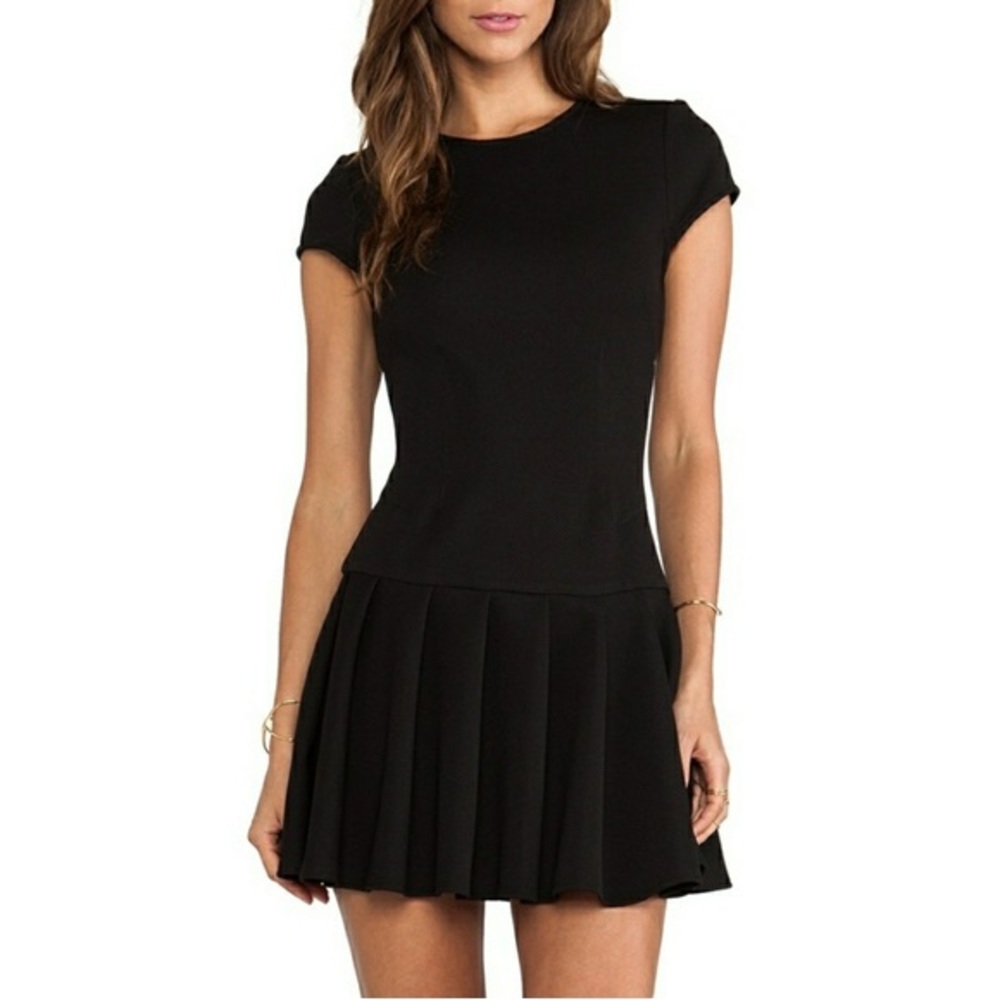 Torn by Ronny Kobo Gina short sleeve black flare dress - Picture 1 of 16